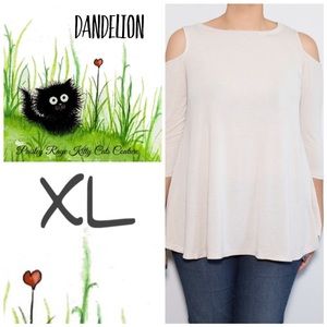 BNWT Cold Shoulder Swing Top with 3/4 sleeves 😍